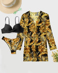 Biquíni Estilo Longo Estampado - Conjunto