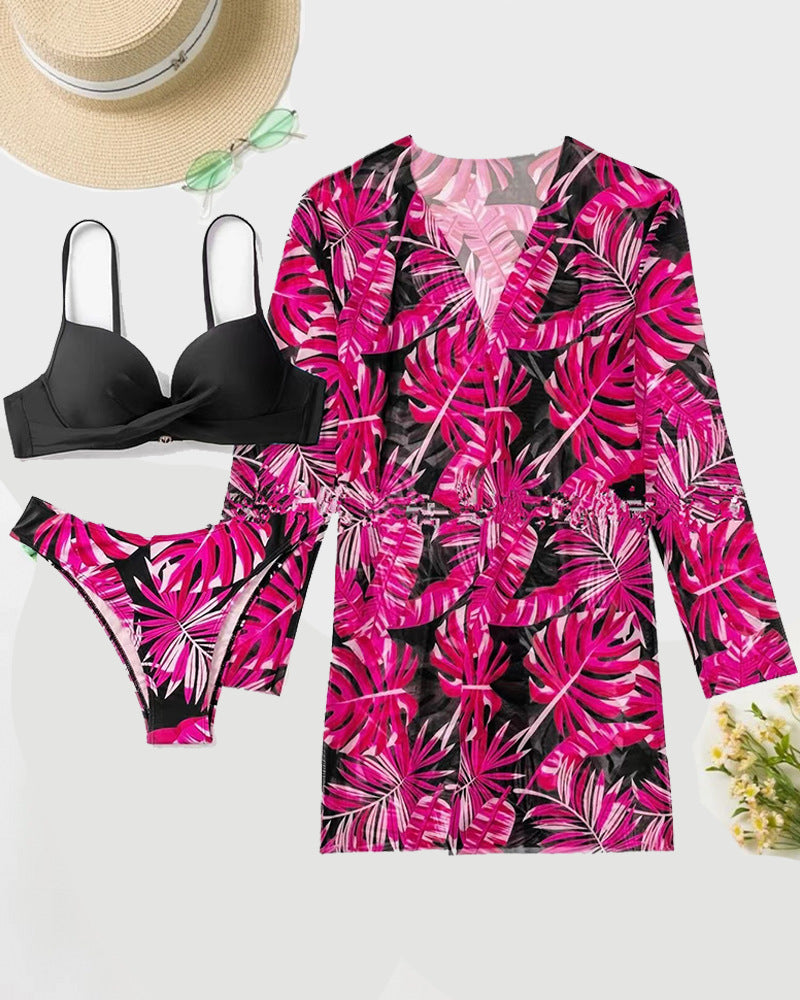 Biquíni Estilo Longo Estampado - Conjunto