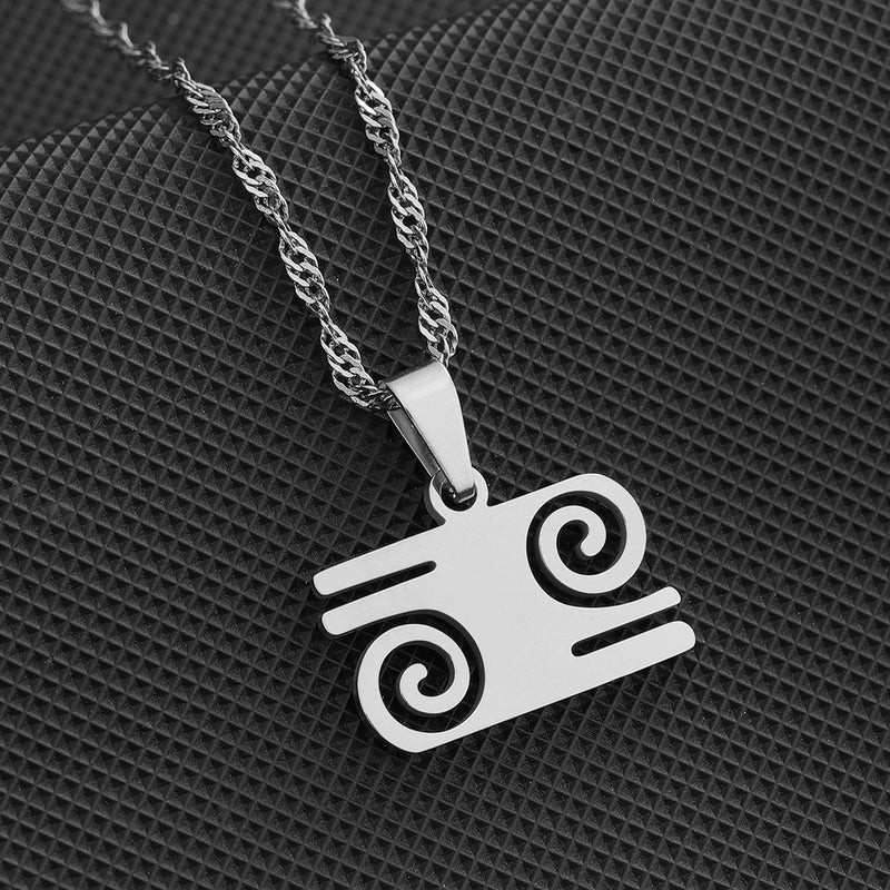 Colar Pingente Africano Adinkra – Símbolos Tradicionais em Aço Inox Dourado ou Prata