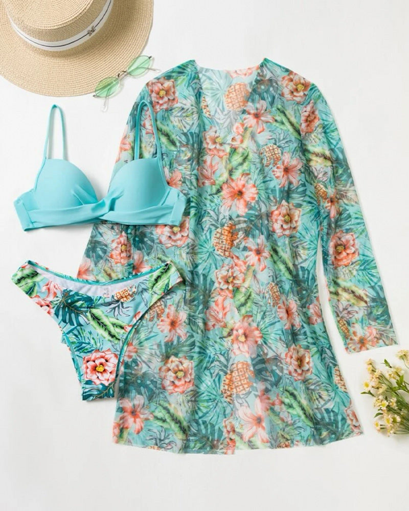 Biquíni Estilo Longo Estampado - Conjunto