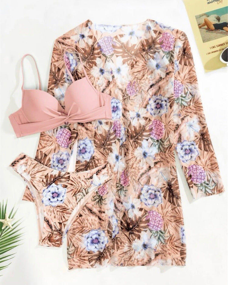 Biquíni Estilo Longo Estampado - Conjunto