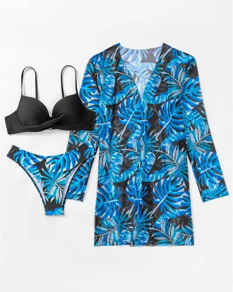 Biquíni Estilo Longo Estampado - Conjunto