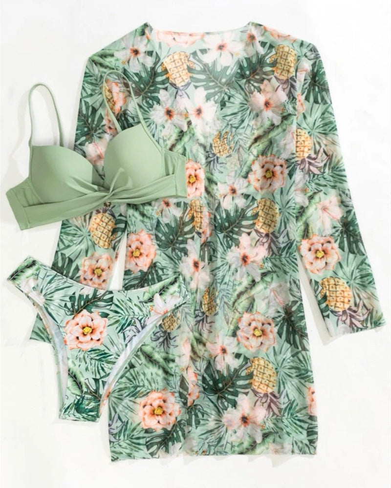 Biquíni Estilo Longo Estampado - Conjunto