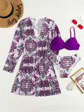 Biquíni Estilo Longo Estampado - Conjunto