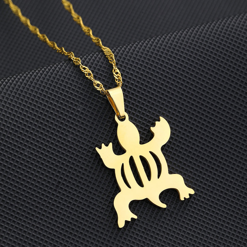 Colar Pingente Africano Adinkra – Símbolos Tradicionais em Aço Inox Dourado ou Prata
