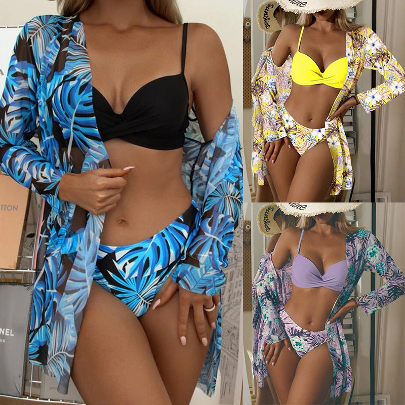 Biquíni Estilo Longo Estampado - Conjunto