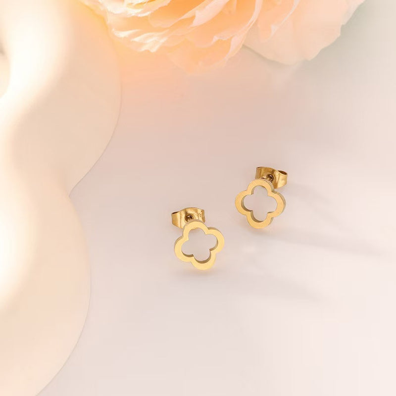 Pulseira Trevo da Sorte – Aço Titânio Banhado a Ouro 18K